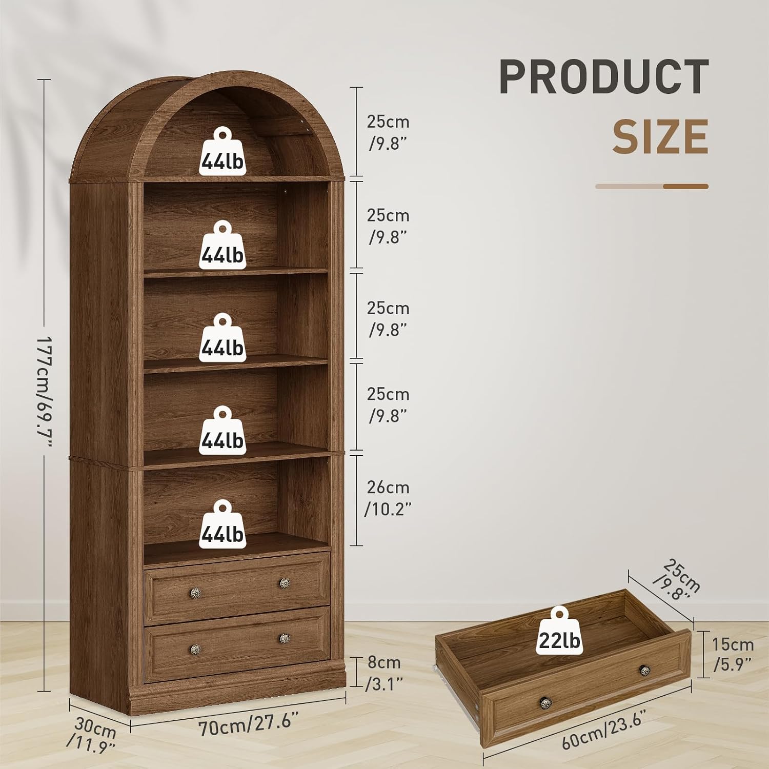 Libreria ad arco a 7 ripiani c - Office Furniture Custom recensione e prezzo
