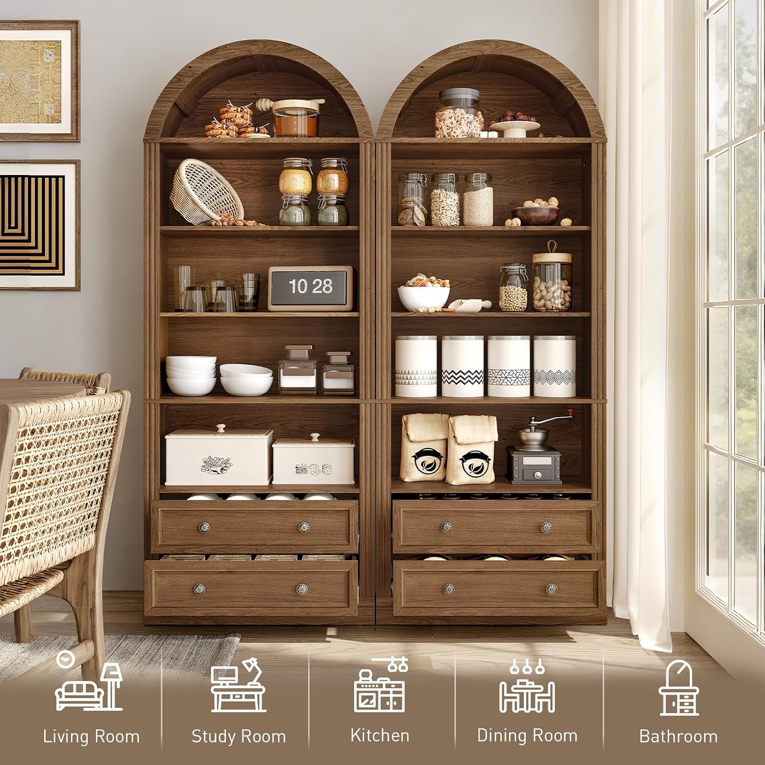 Libreria ad arco a 7 ripiani c - Office Furniture Custom recensione e prezzo